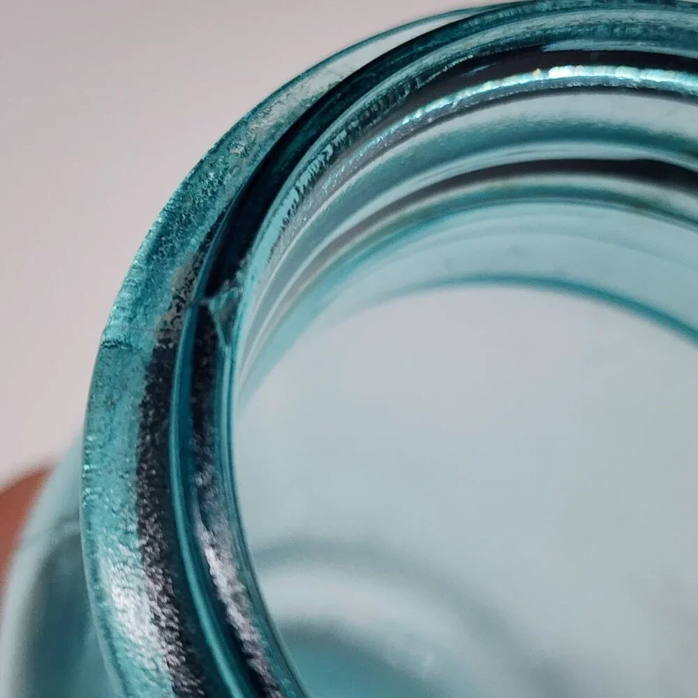 Vintage Ball Blue Glass Sure Seal Mason Jar #10 Jar Only No Lid 7